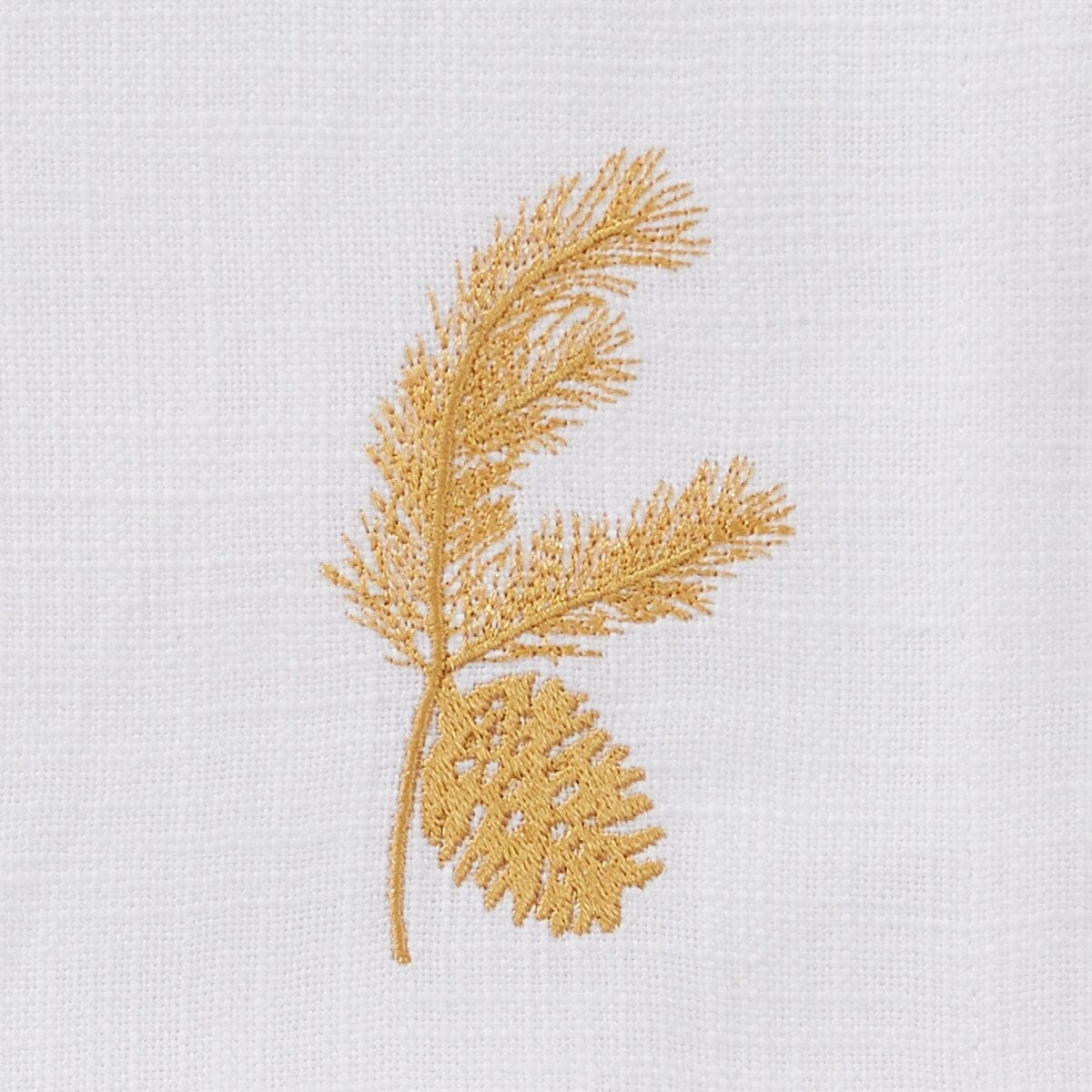 Gold Pinecone Embroidered Patricia Heaton Home Napkin Set of 2