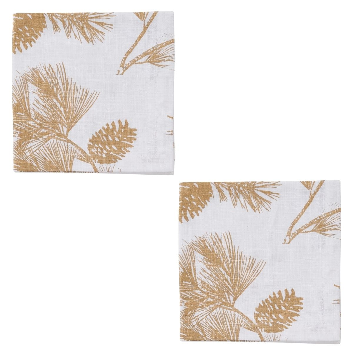 Gold Pinecone Patricia Heaton Home Napkin Set of 2