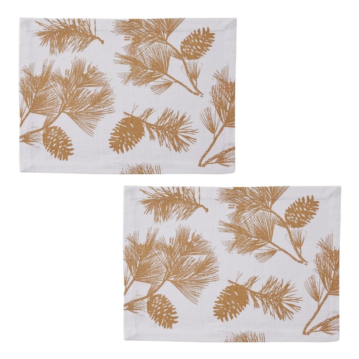 Gold Pinecone Patricia Heaton Home Placemat Set of 2