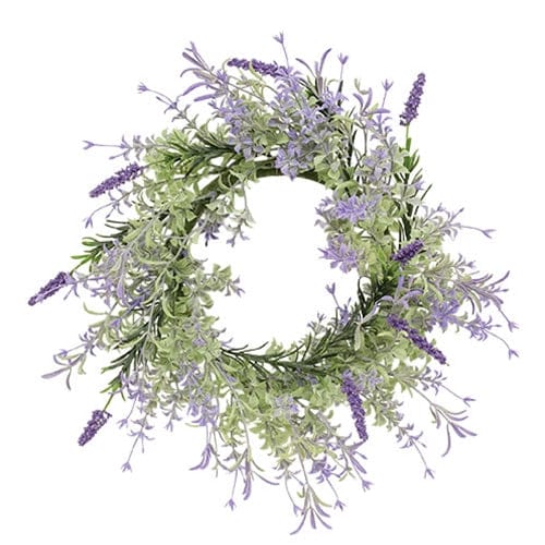 Golden Trumpet & Lavender Candle Ring / Wreath 6.5" Inner Diameter