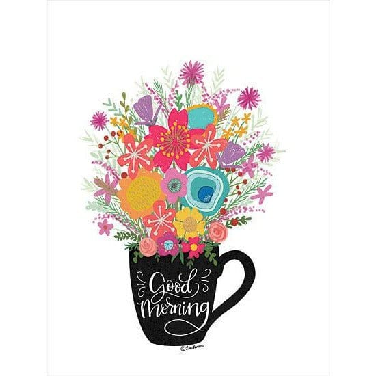 Good Morning Coffee Floral By Lisa Larson Art Print - 12 X 16-Penny Lane Publishing-The Village Merchant