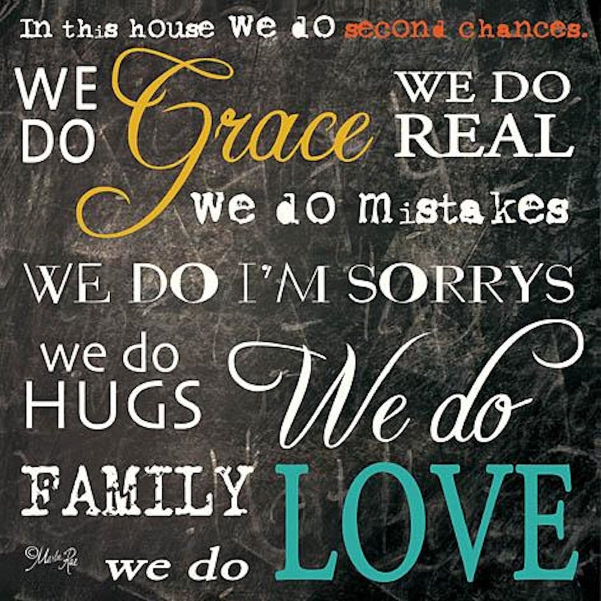 Penny Lane Publishing Grace And Love By Marla Rae Art Print - 12 X 12