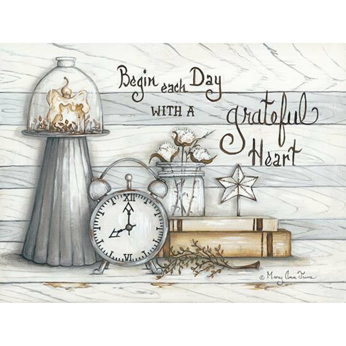 Penny Lane Publishing Grateful Heart By Mary Ann June Art Print - 12 X 16
