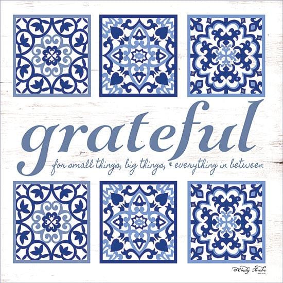Penny Lane Publishing Grateful Tile By Cindy Jacobs Art Print - 12 X 12