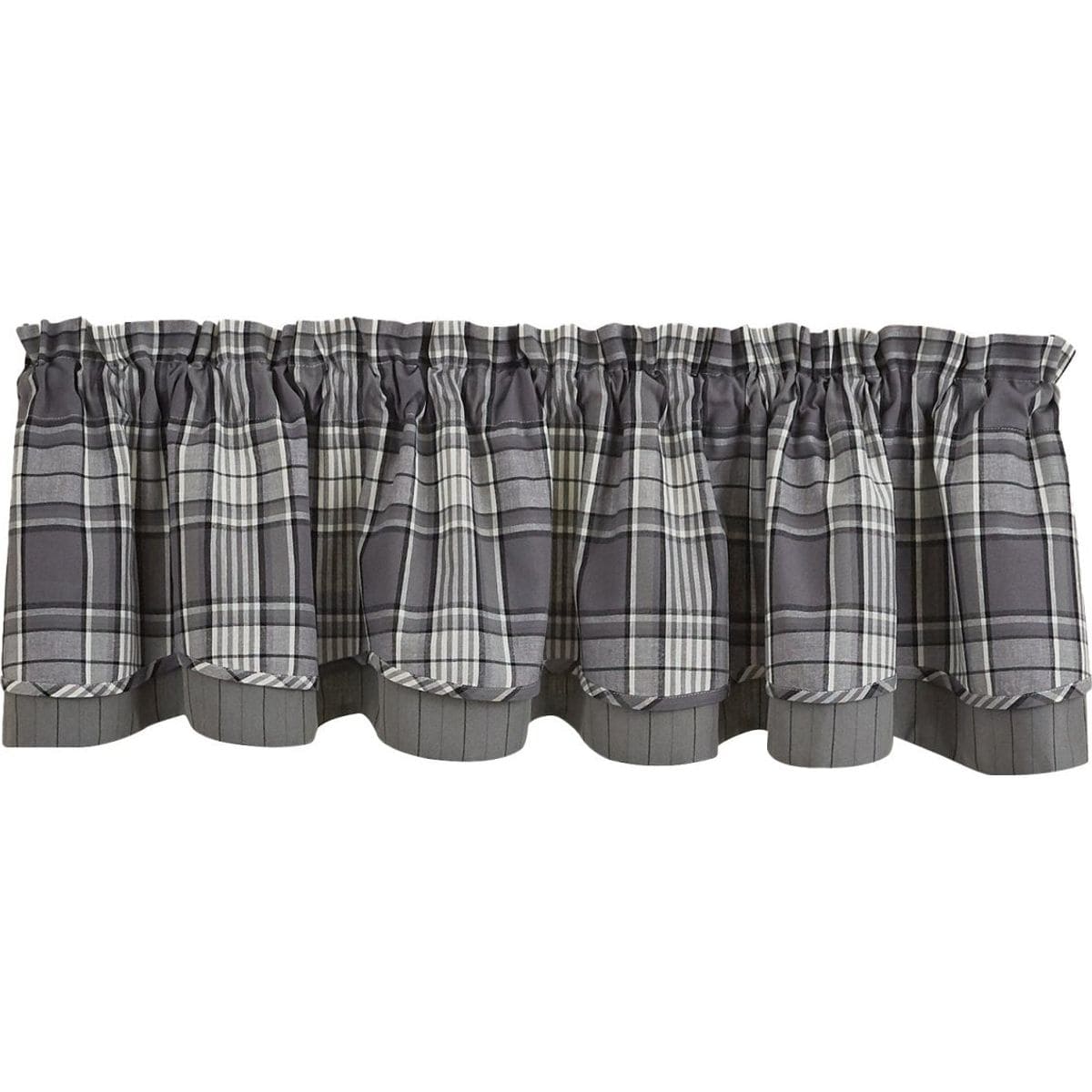 Gray Area Layered Valance Lined-Park Designs-The Village Merchant