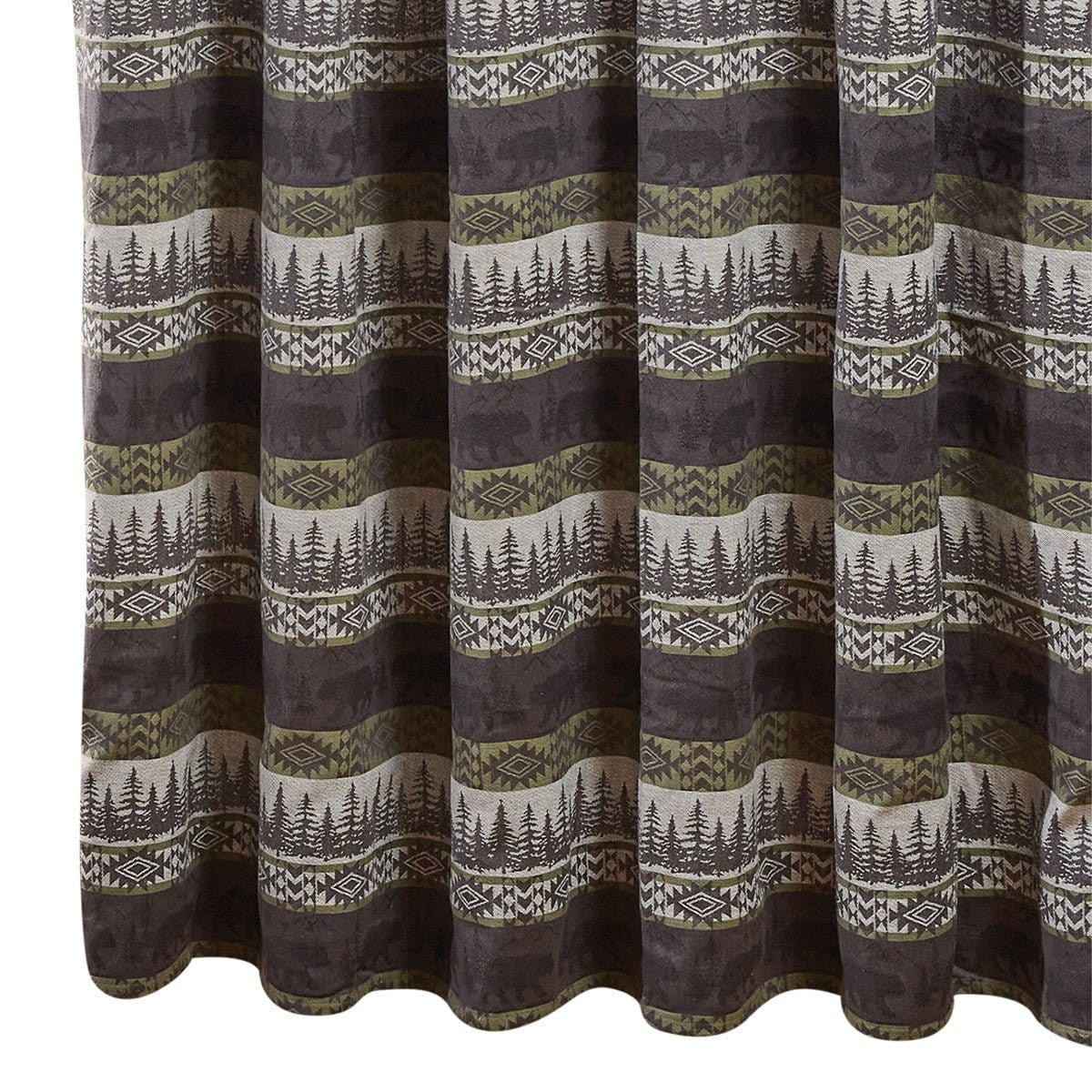 Green Mountain Bear Shower Curtain-Park Designs-The Village Merchant