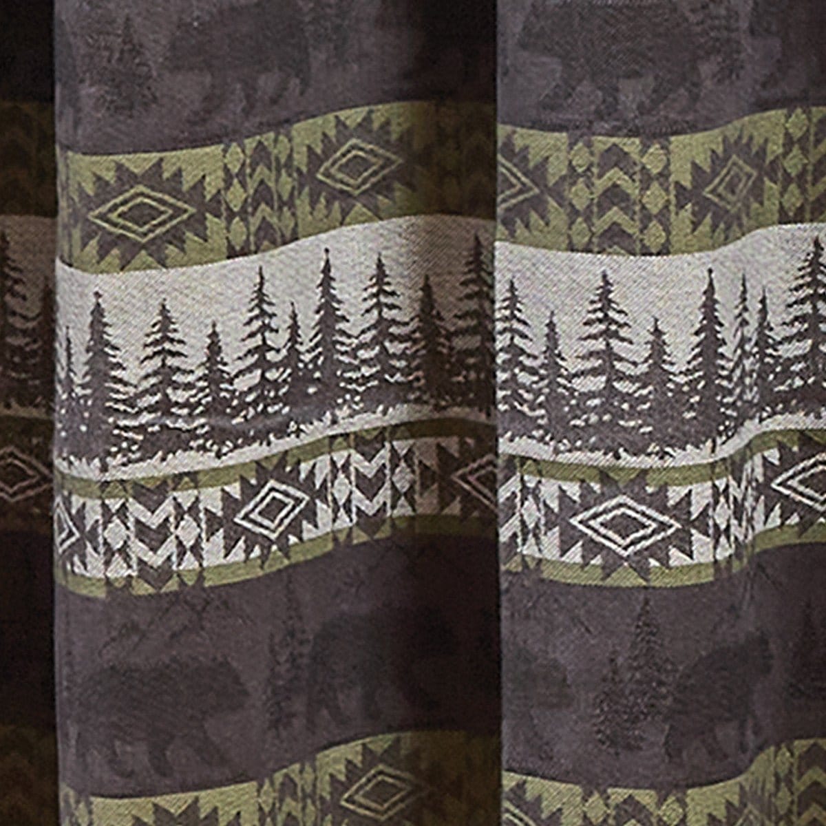 Green Mountain Bear Shower Curtain-Park Designs-The Village Merchant