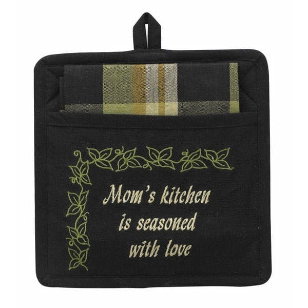 Greenbriar Mom&#39;s Kitchen Pocket Potholder &amp; Dishtowel Set 2 Piece Set-Park Designs-The Village Merchant