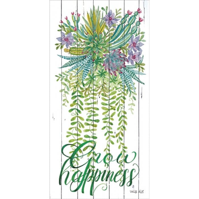 Penny Lane Publishing Grow Happiness By Cindy Jacobs Art Print - 9 X 18