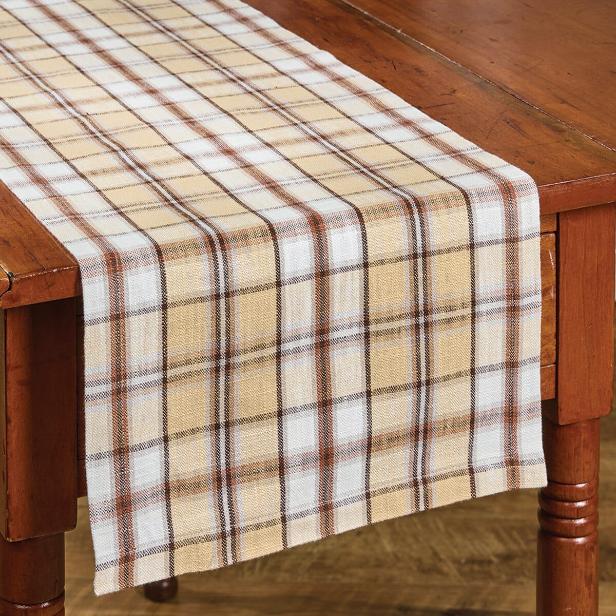 Hadley Plaid Table Runner 54'' Long