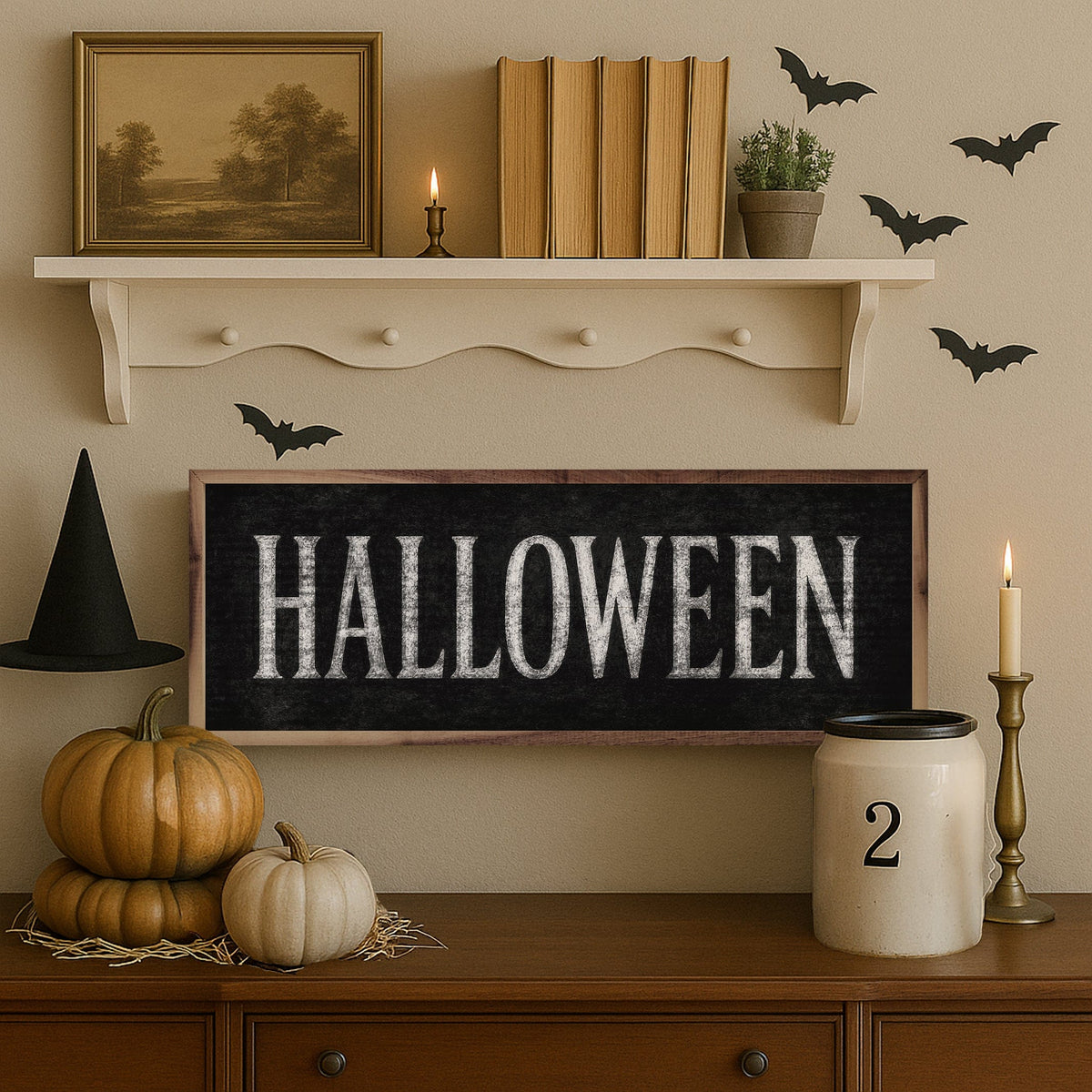 Kendrick Home Walnut Frames Halloween