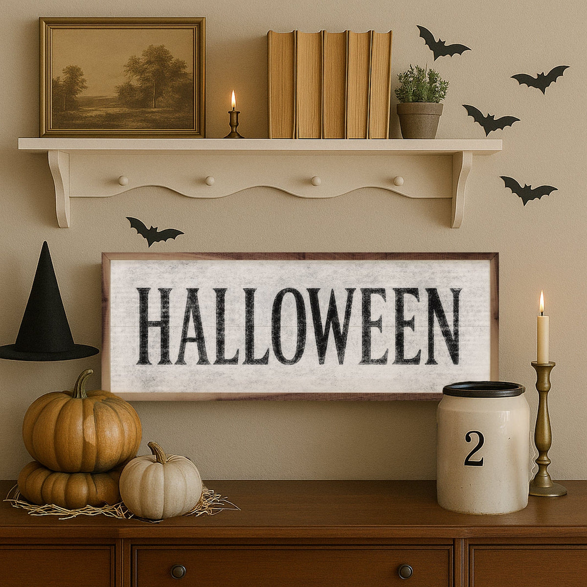 Kendrick Home Walnut Frames Halloween