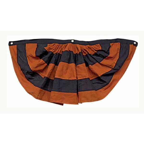 Halloween - Orange &amp; Black Cotton Bunting Large-Craft Wholesalers-The Village Merchant