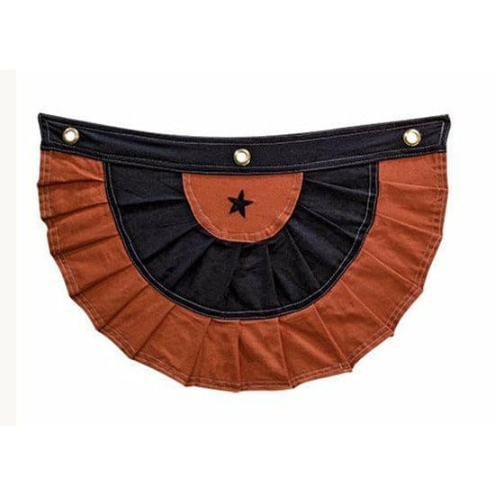 Halloween - Orange & Black Cotton Bunting Small-Craft Wholesalers-The Village Merchant