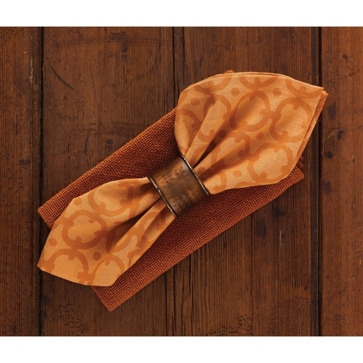 Park Designs Hammered Copper Napkin Ring Set of 2