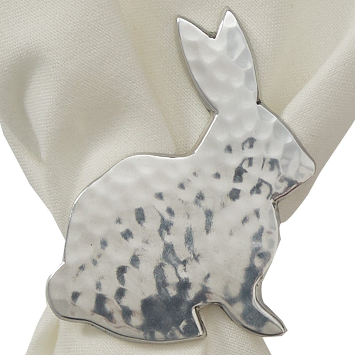 Hammered Metal Rabbit Napkin Ring-Park Designs-The Village Merchant