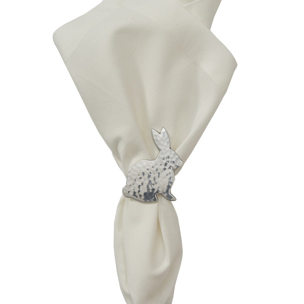 Hammered Metal Rabbit Napkin Ring-Park Designs-The Village Merchant