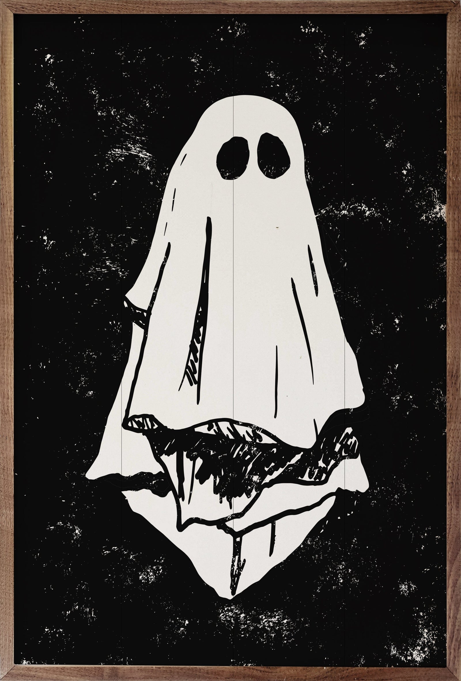 Kendrick Home Walnut Frames 5x8 Hand Drawn Ghost Black