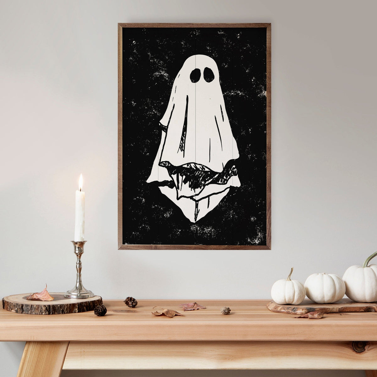 Kendrick Home Walnut Frames Hand Drawn Ghost Black