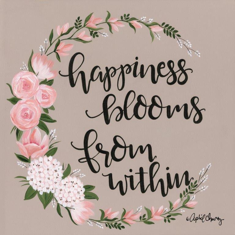 Happiness Blooms From Within By April Chavez Art Print - 12 X 12-Penny Lane Publishing-The Village Merchant