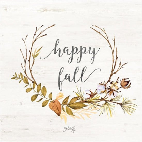 Happy Fall By Marla Rae Art Print - 12 X 12-Penny Lane Publishing-The Village Merchant