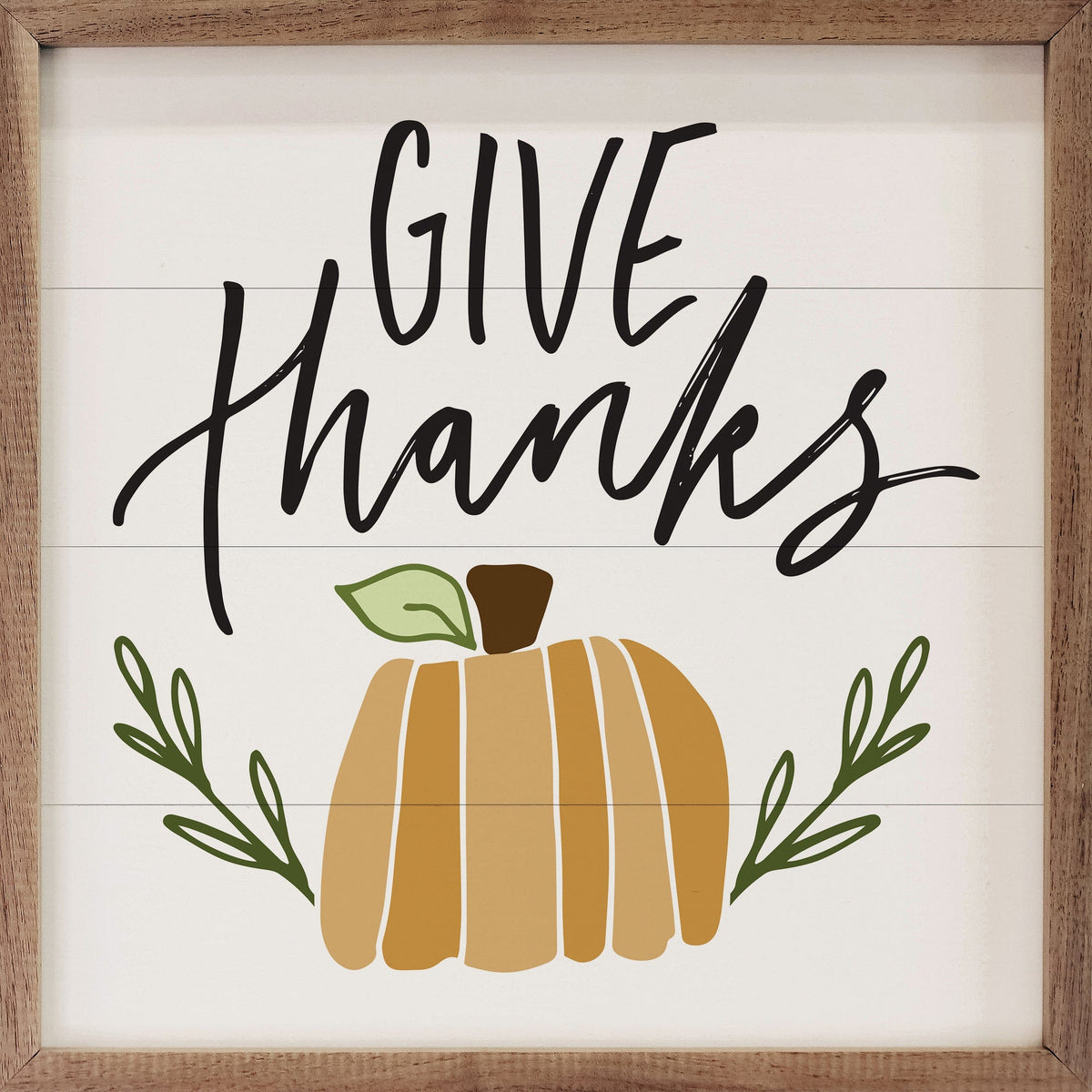 Kendrick Home Walnut Frames 4x4 Happy Fall Give Thanks By Blue Chair Blessing
