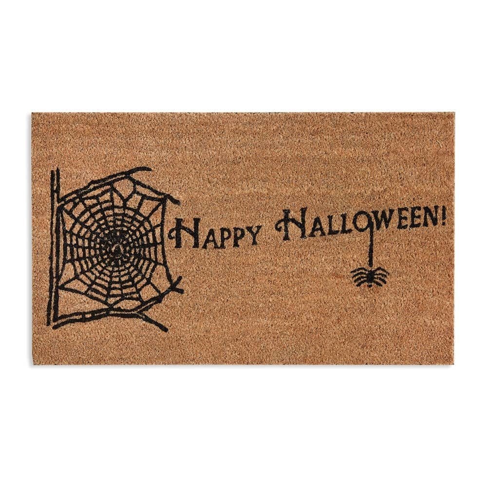 Happy Halloween Spider Web Doormat-CTW Home-The Village Merchant