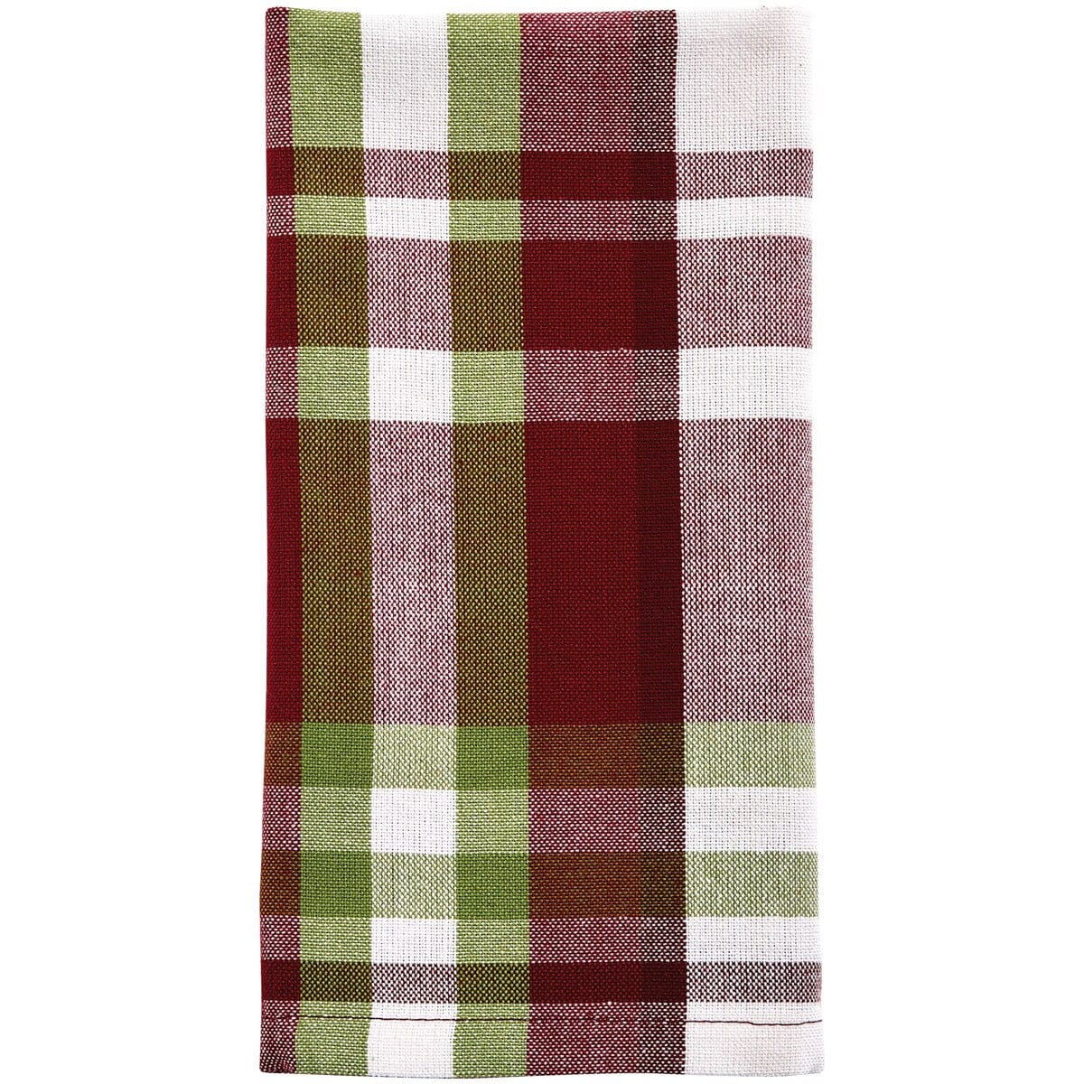 Happy Holidays Chindi Plaid Napkin Set of 2