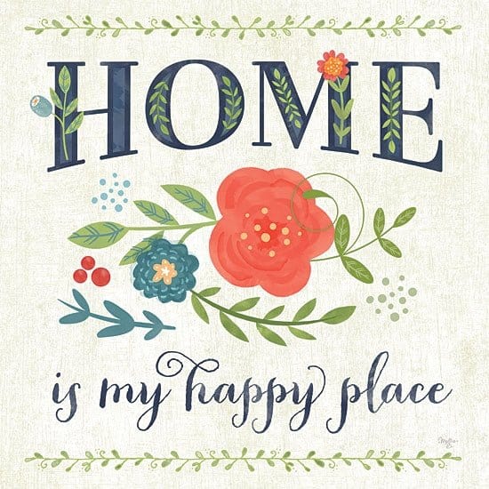 Penny Lane Publishing Happy Home By Mollie B Right Art Print - 12 X 12