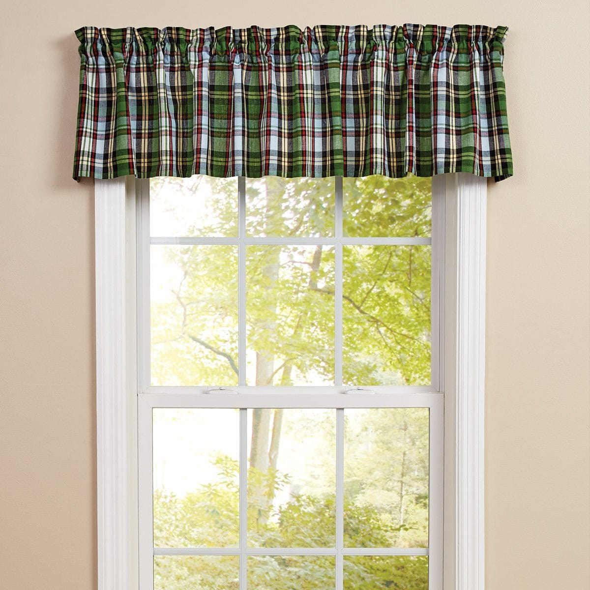 Happy Trails Plaid Valance Unlined-Park Designs-The Village Merchant