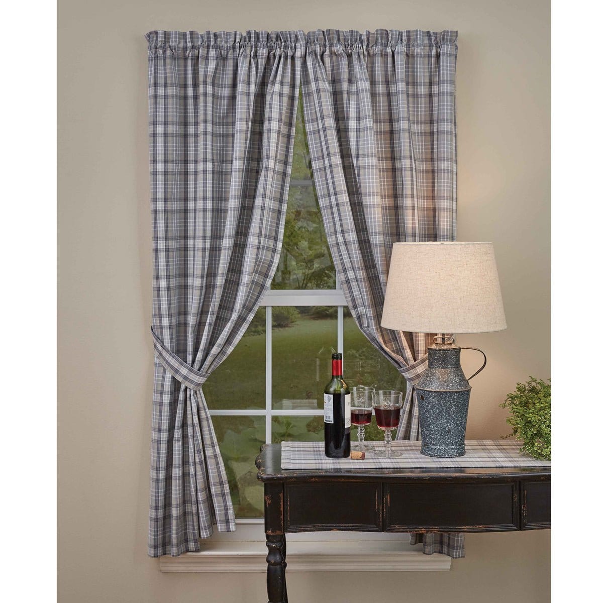 Hartwick Panel Pair With Tie Backs 63&quot; Long unlined-Park Designs-The Village Merchant