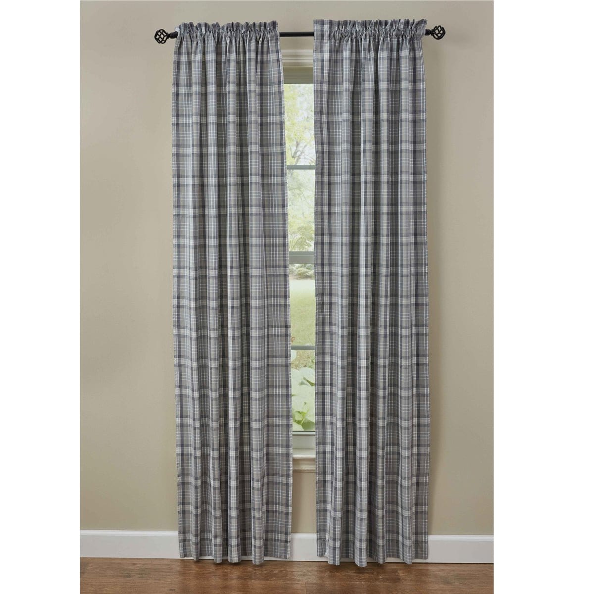 Hartwick Panel Pair With Tie Backs 84" Long Lined-Park Designs-The Village Merchant