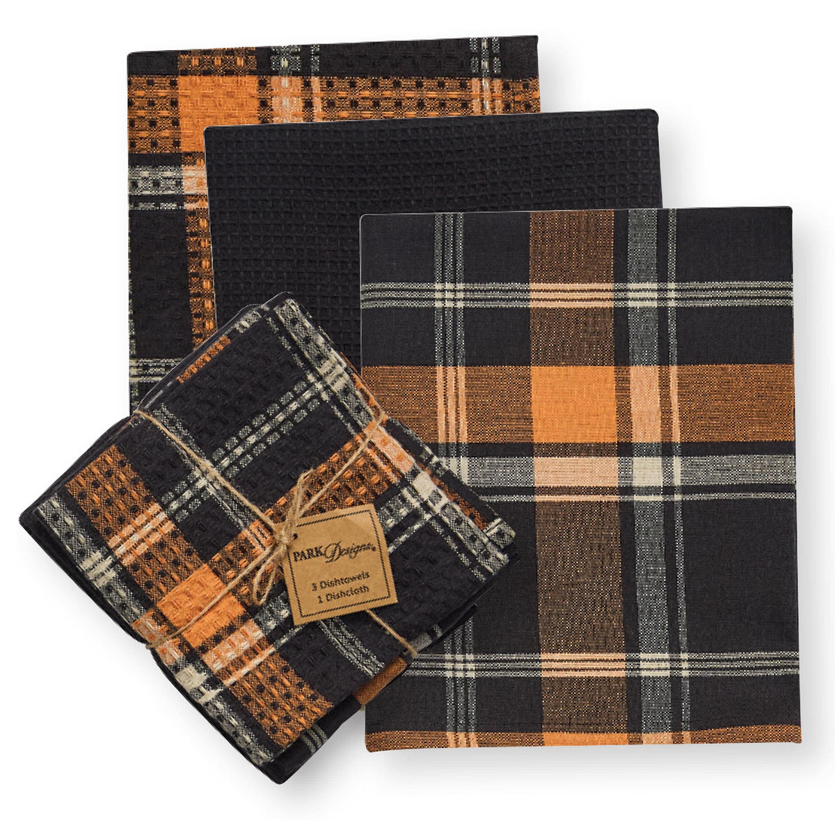 Harvest Night Dishtowel & Dishcloth Set 3 DT, 1 DC