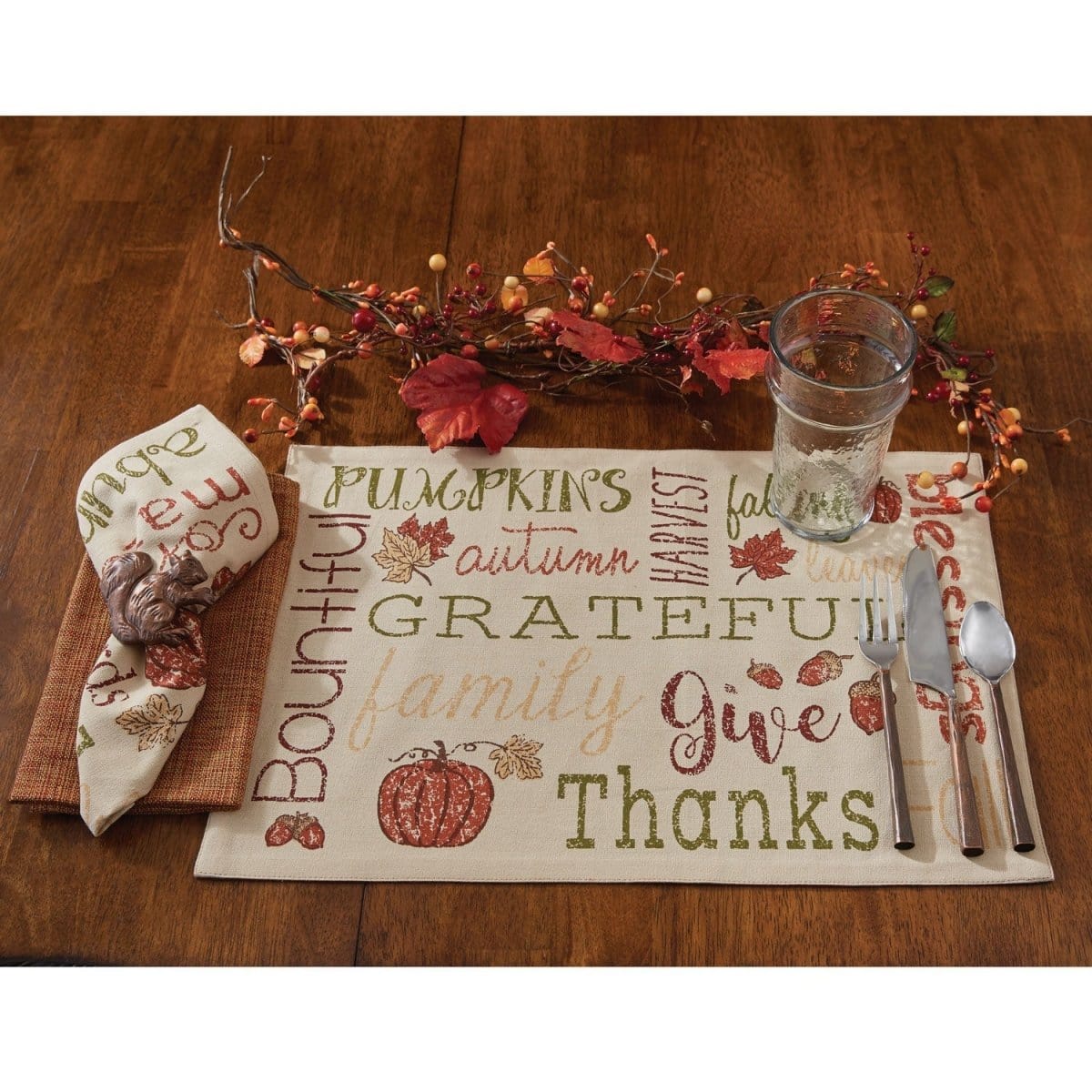 Harvest Sentiments printed Napkin-Park Designs-The Village Merchant