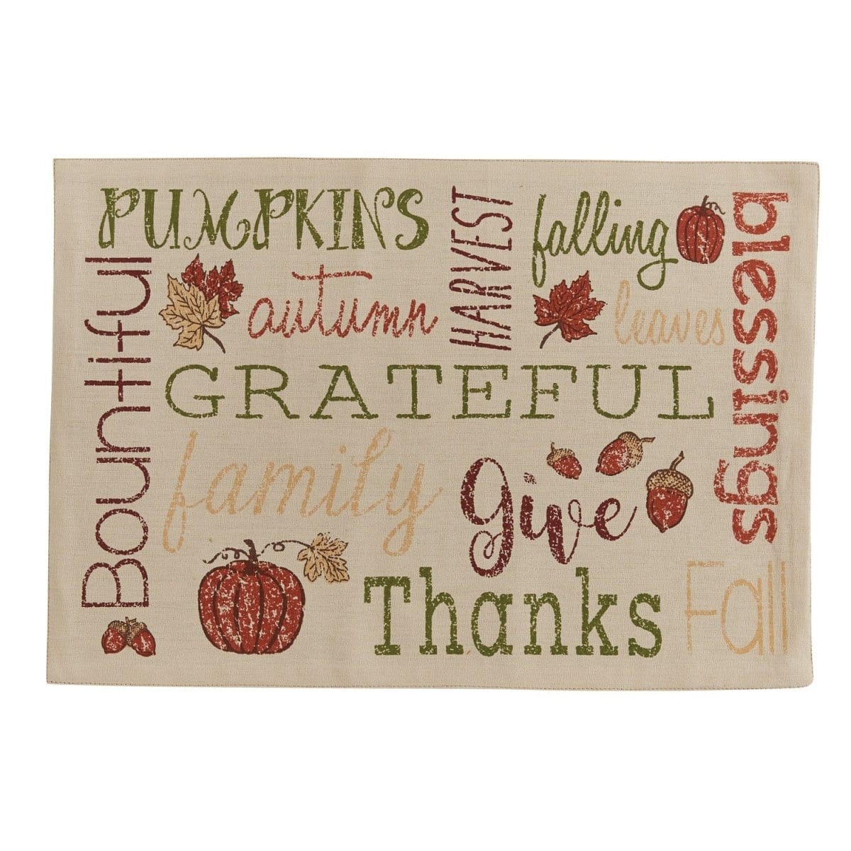 Harvest Sentiments printed Placemat-Park Designs-The Village Merchant