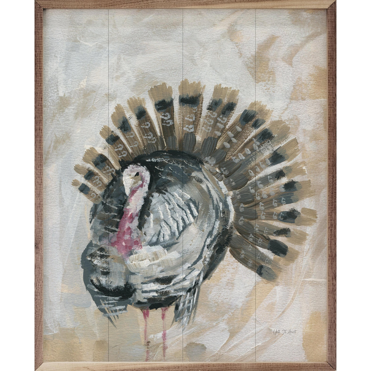 Kendrick Home Walnut Frames 8x10 Harvest Turkey By Yvette St. Amant Printed and Framed Wall Sign