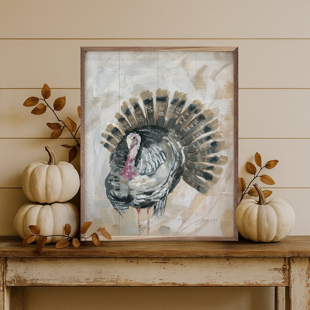 Kendrick Home Walnut Frames 8x10 Harvest Turkey By Yvette St. Amant Printed and Framed Wall Sign
