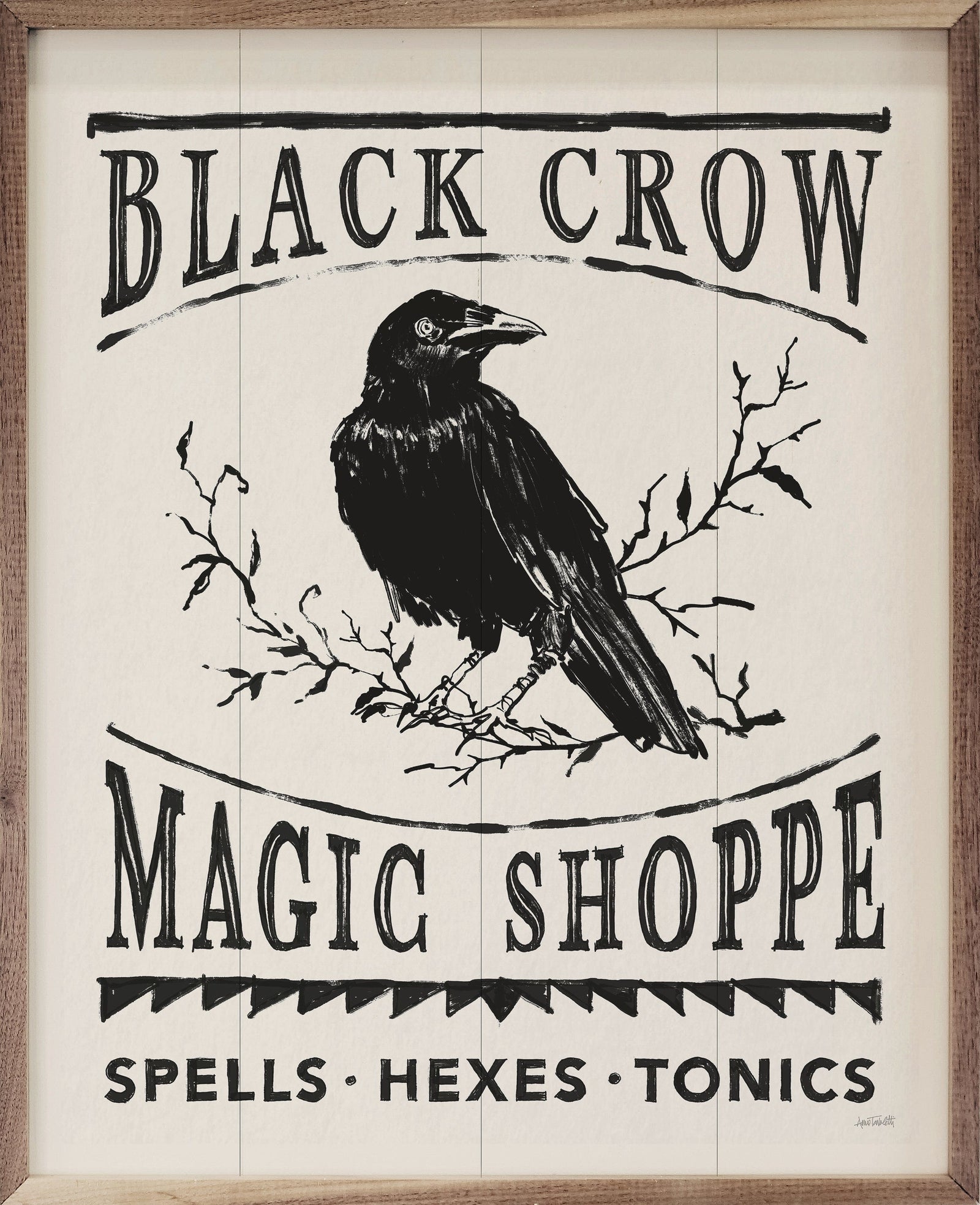 Kendrick Home Walnut Frames 8x10 Haunted Crow By Anne Tavoletti