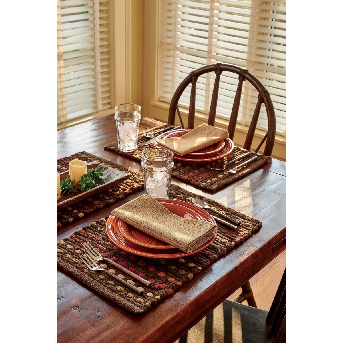 Hayden In Brown Table Runner 54&quot; Long-Park Designs-The Village Merchant