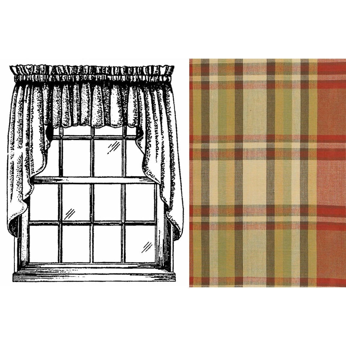 Heartfelt Swag Pair 36" Long Unlined-Park Designs-The Village Merchant