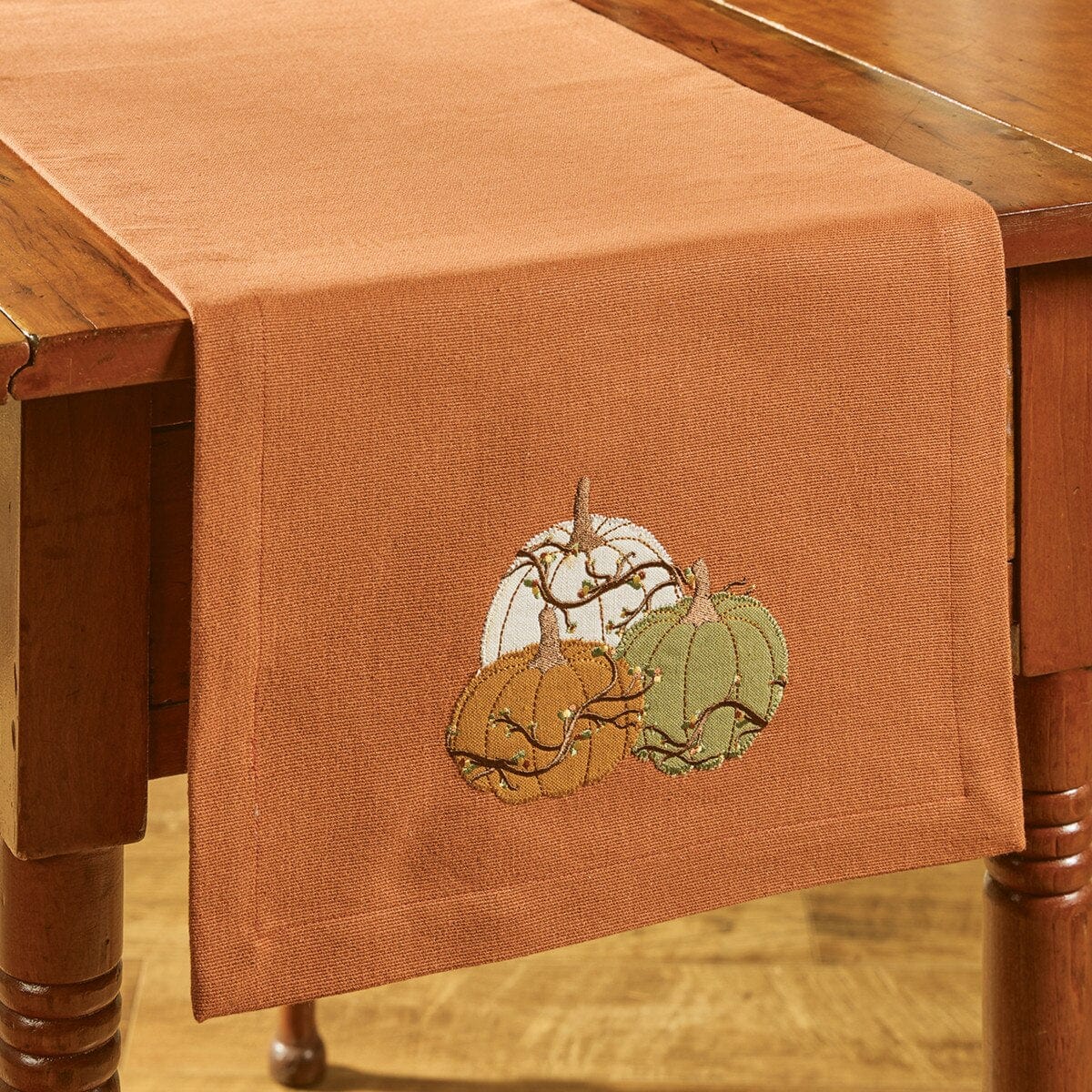 Heirloom And Bittersweet Embroidered Table Runner 36" Long