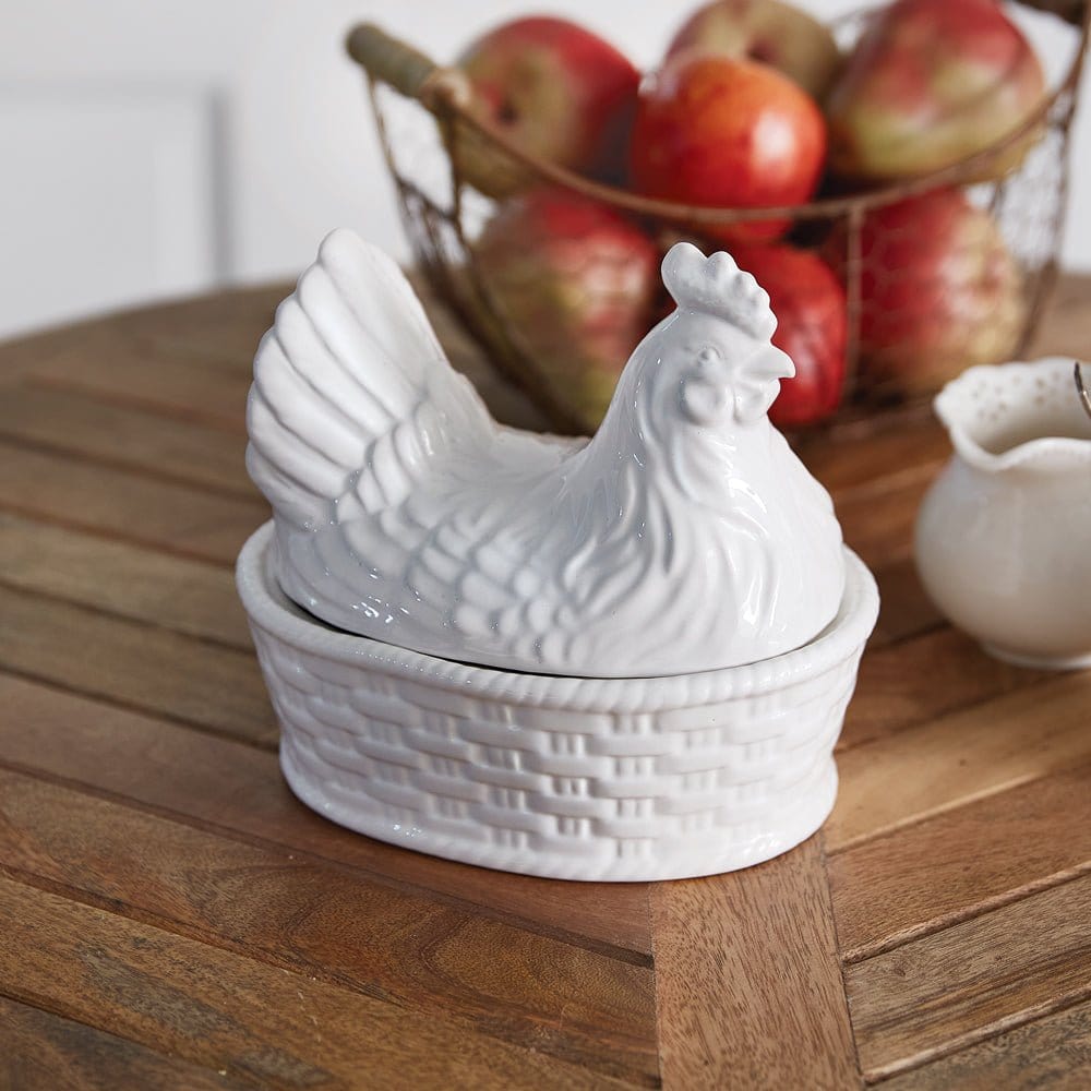 Hen on Nest Ceramic Dish-CTW Home-The Village Merchant