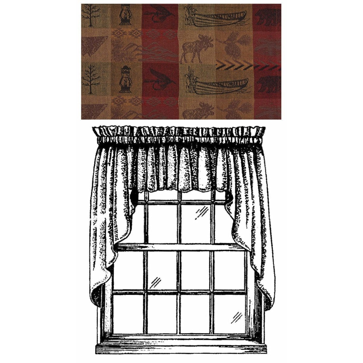 High Country Swag Pair 36" Long Unlined-Park Designs-The Village Merchant