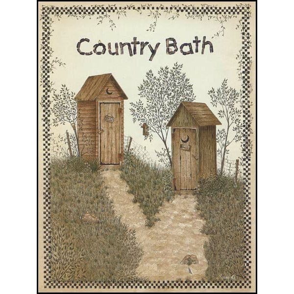 His And Hers Outhouses By Linda Spivey Art Print - 12 X 16-Penny Lane Publishing-The Village Merchant