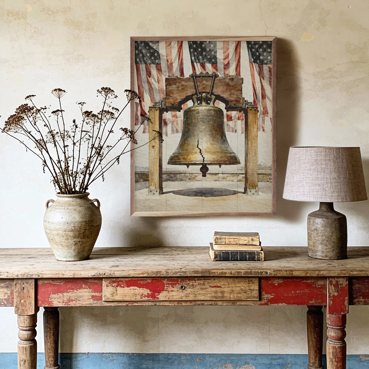 Historic Liberty Bell Printed and Framed Wall Sign