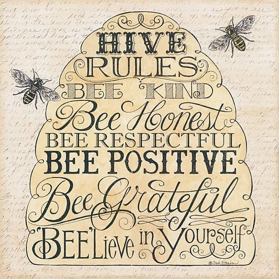 Hive Rules By Deb Strain Art Print - 12 X 12-Penny Lane Publishing-The Village Merchant