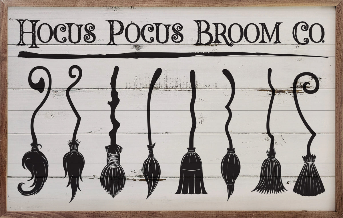 Kendrick Home Walnut Frames Hocus Pocus Broom Co Whitewash