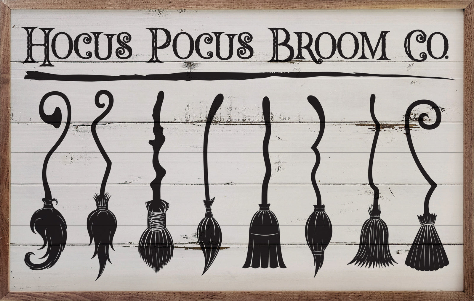 Kendrick Home Walnut Frames Hocus Pocus Broom Co Whitewash