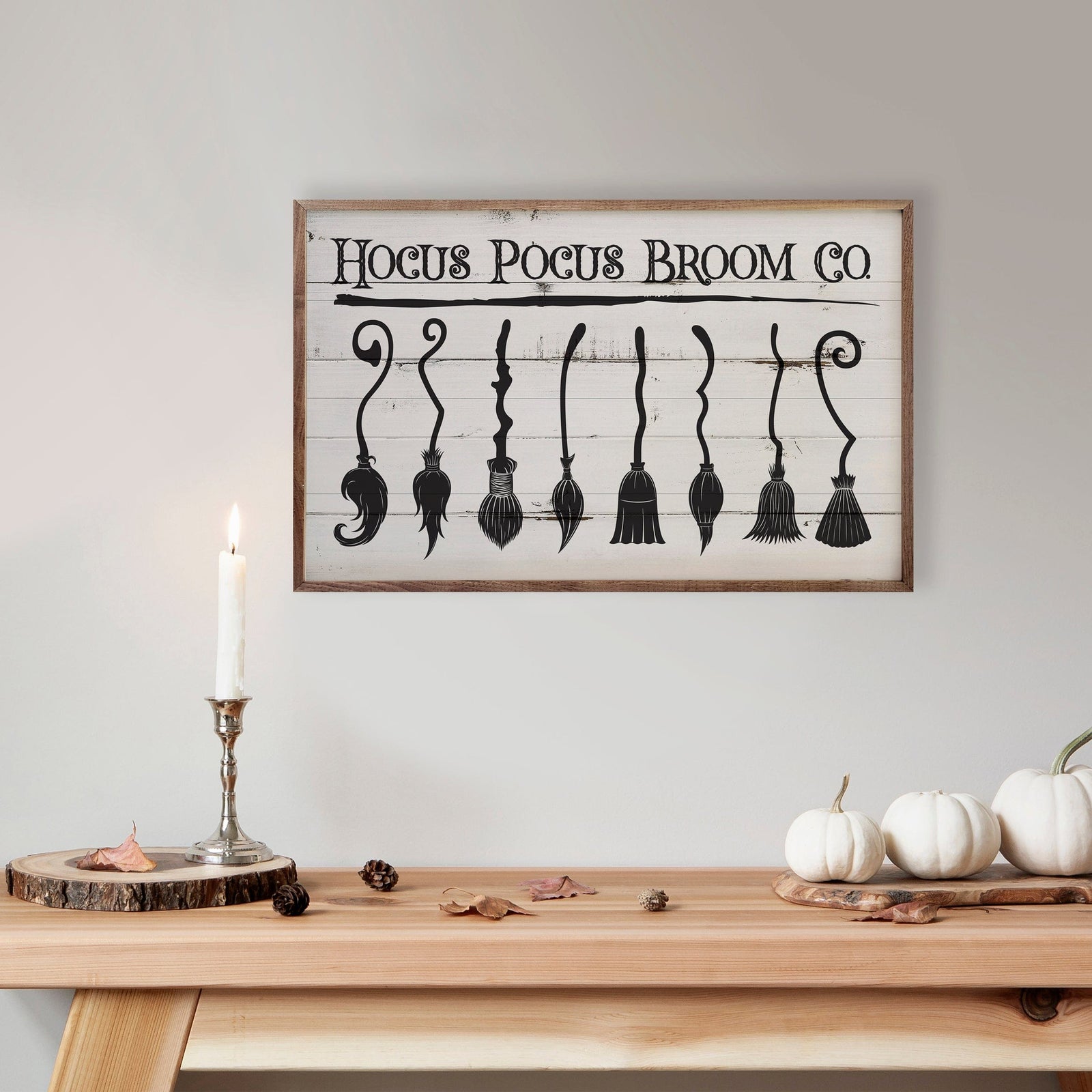 Kendrick Home Walnut Frames Hocus Pocus Broom Co Whitewash