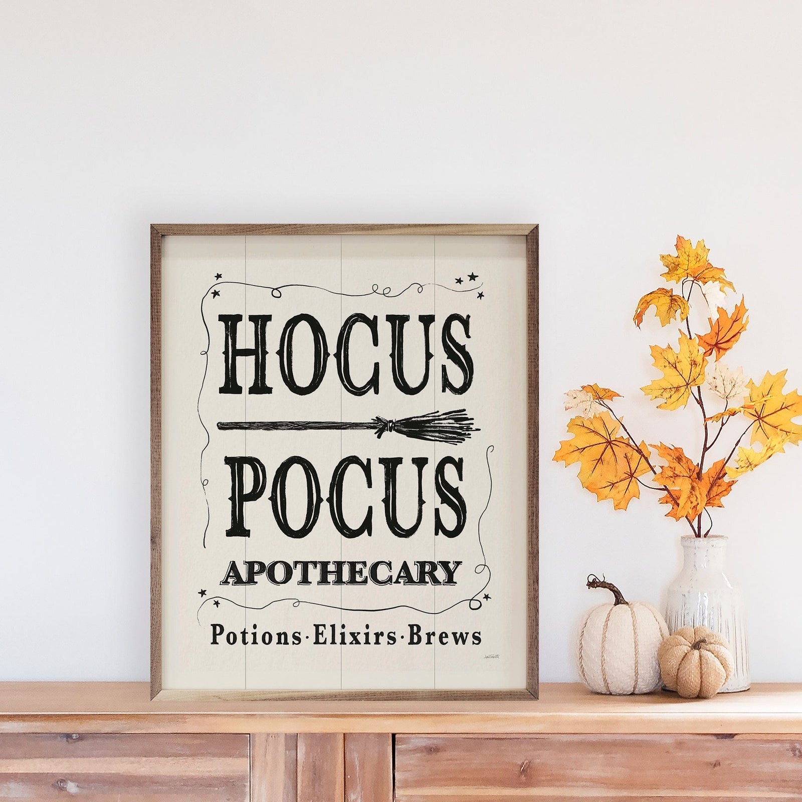 Kendrick Home Walnut Frames 8x10 Hocus Pocus By Anne Tavoletti